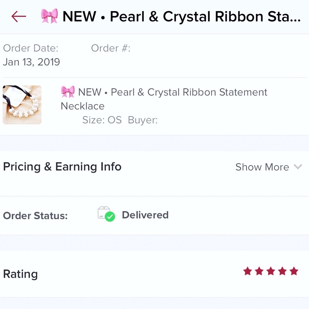 🎀 NEW • Pearl & Crystal Statement Necklace - Picture 8 of 8